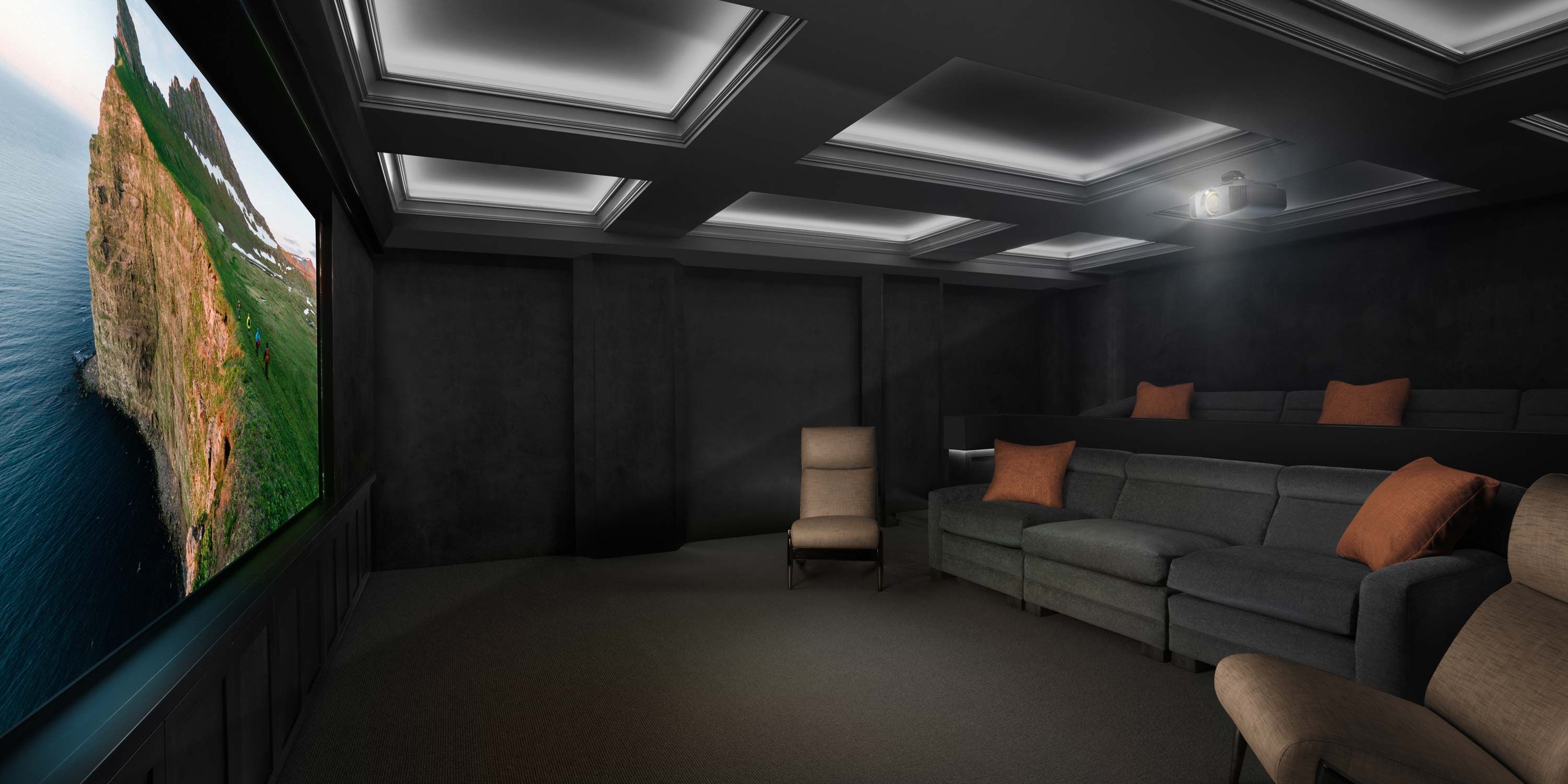 dark theater room sony